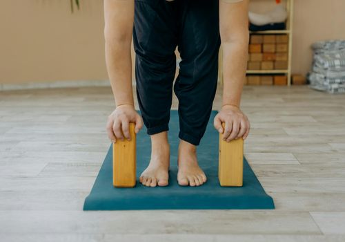 Person doing a gentle stretch for flexibility.